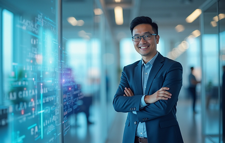 Young successful businessman portrait